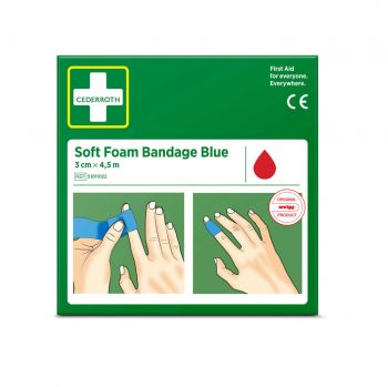 Snogg Cederroth Soft Foam Bandage Blauw 3 cm x 4,5 m - 1 stuk