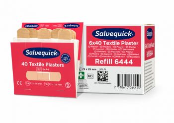 Salvequick refill 6444, textiel pleisters 6 x 40 stuks