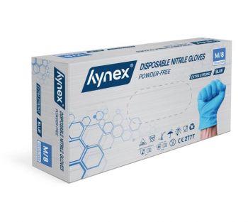 Hynex Nitril wegwerphandschoenen blauw extra sterk 5gr - 100 st/doosje