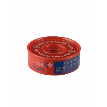 HEKA Plast Hechtpleister Textiel 5 m X 1,25 cm niet steriel - 1 stuk